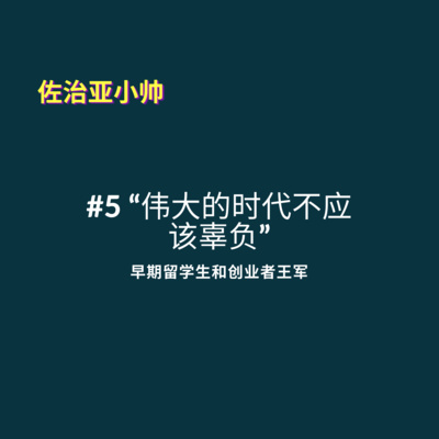 cover of episode S1E5 短信时代的创业者王军：这时候我就意识到，我的时代结束了