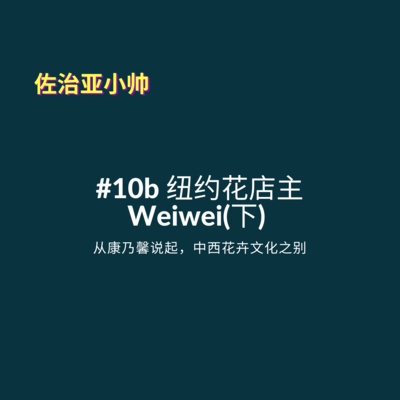 cover of episode S1E10 纽约花店主Weiwei(下) ｜产品，营销，供应链，客服｜从康乃馨和菊花说起，中西花卉文化之别